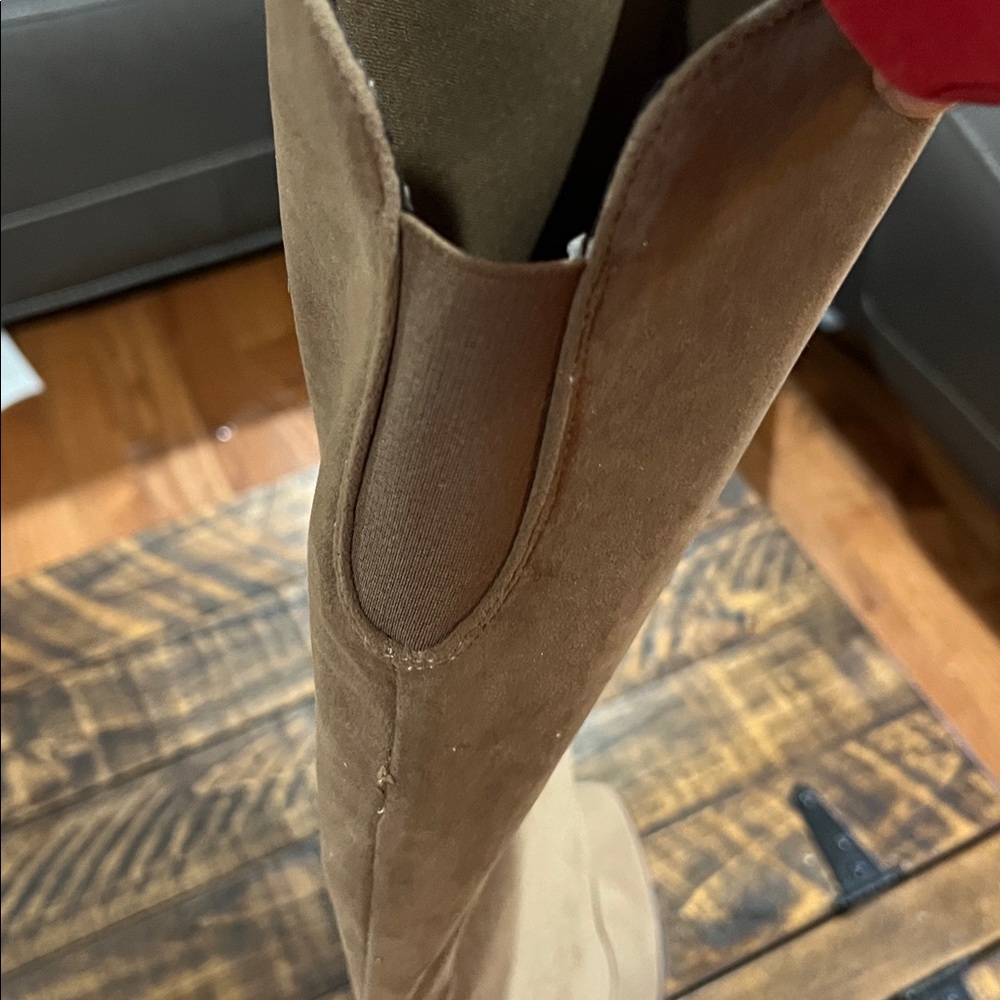Universal Thread May over the knee scrunch  Tan tall Heeled Boots - Picture 4 of 10